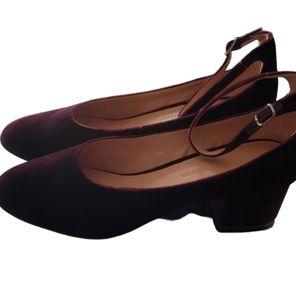 Sigerson Morrison Burgundy Velvet Heels - Picture 1 of 9